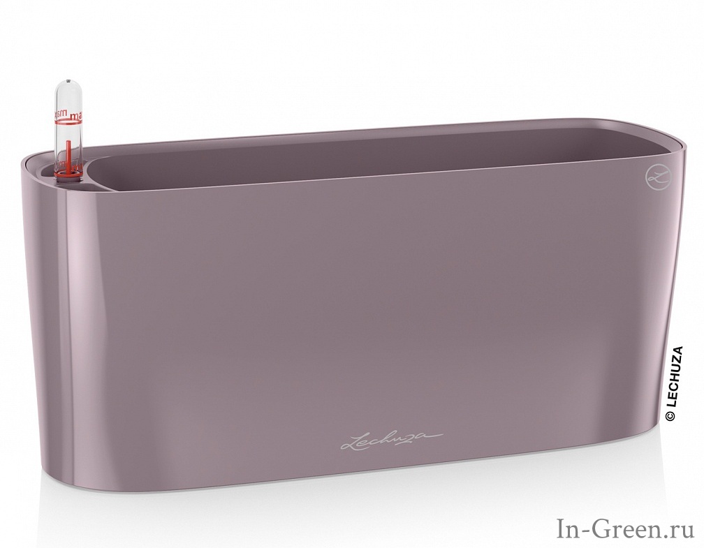 Кашпо с автополивом Lechuza DELTA фиолетово-пастельное блестящее, от 30 до 40 см