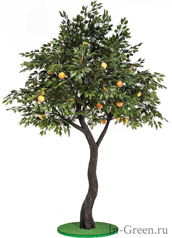Персиковое дерево искусственное с плодами, от 270 до 290 см