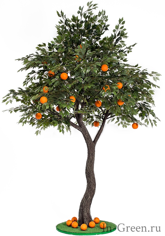Апельсиновое дерево искусственное с плодами | 290 см