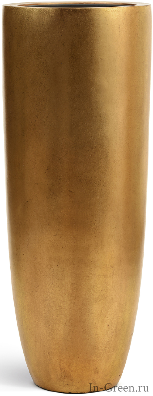 Кашпо Treez Effectory Metall Giant высокий конус, сусальное золото | 46 см