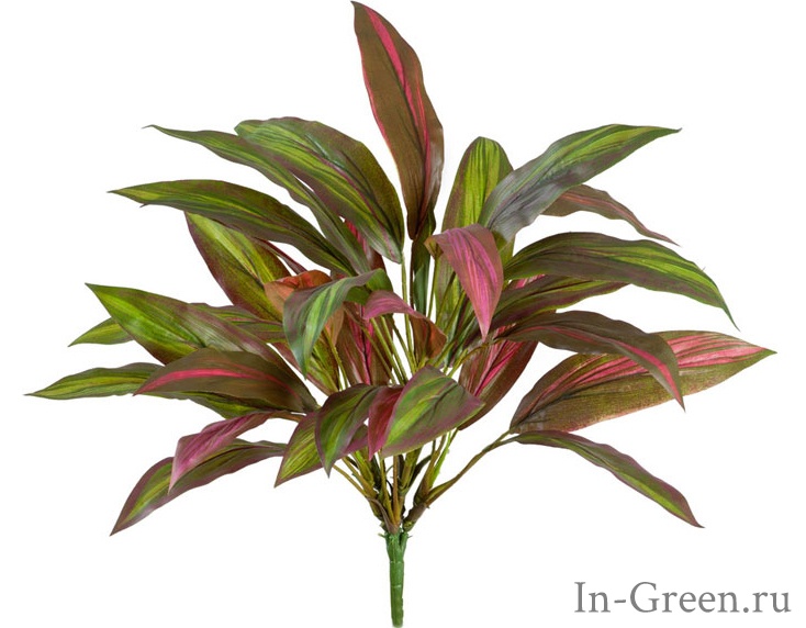 Драцена искусственная бордово-зелёная куст (sensitive botanic) | 40 см