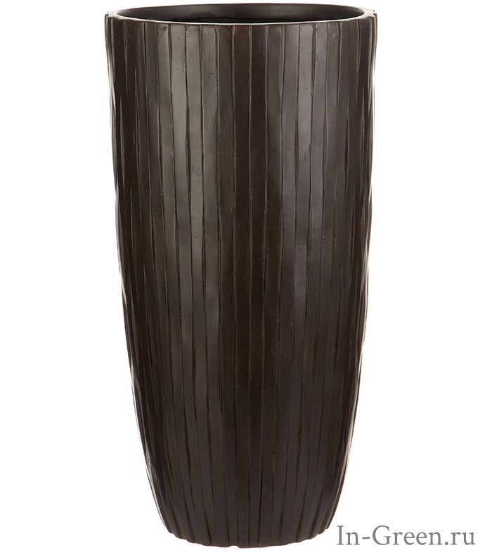 Кашпо Буллет коричневое, от 23,5 до 42 см